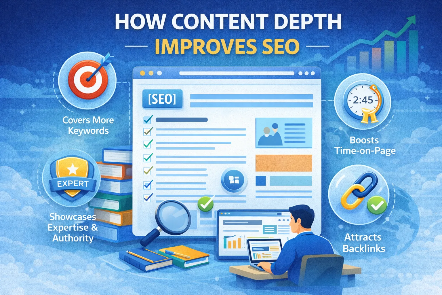 Content depth comparison for SEO audit