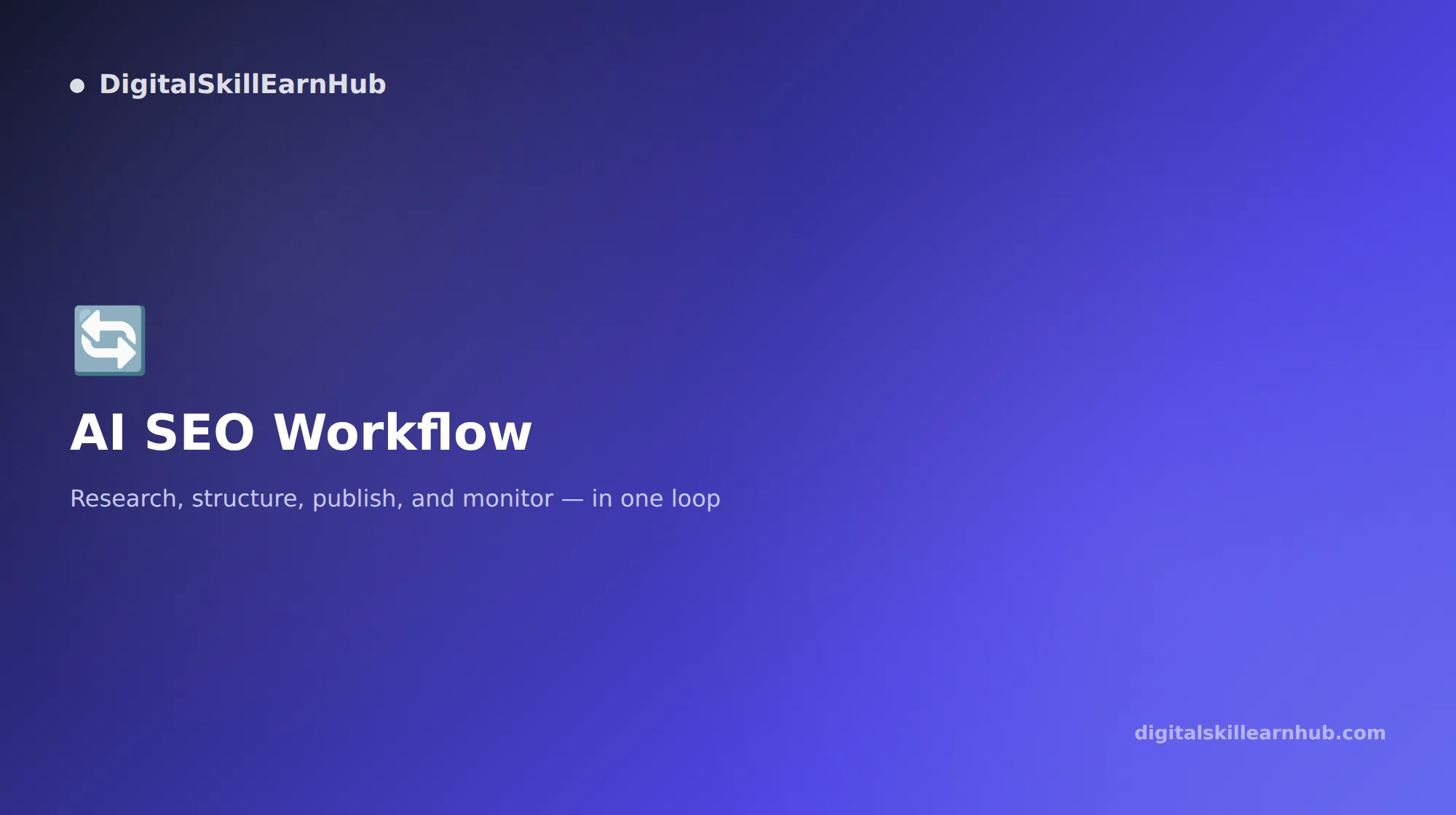 AI SEO workflow diagram