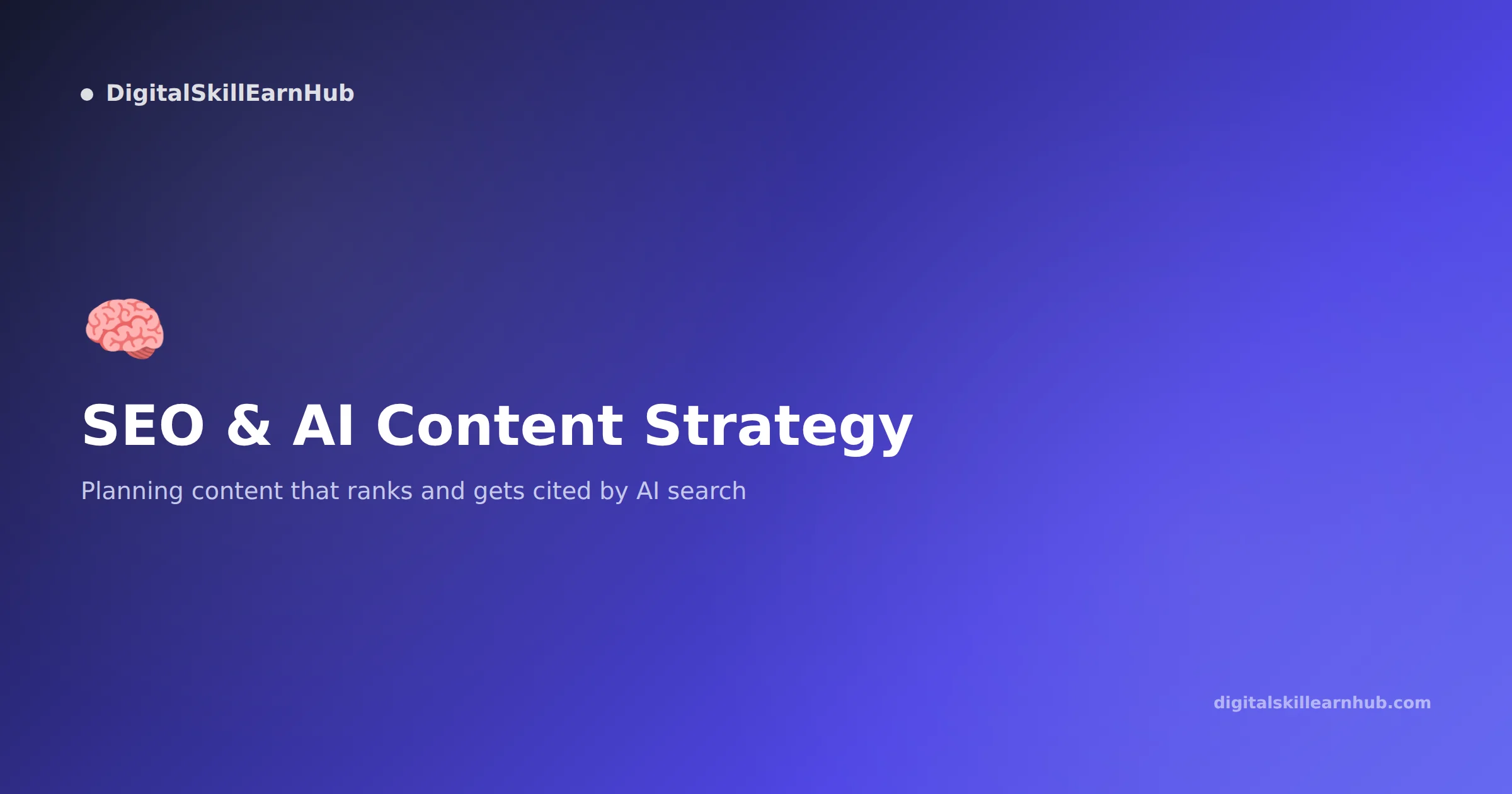 SEO and AI content strategy planning