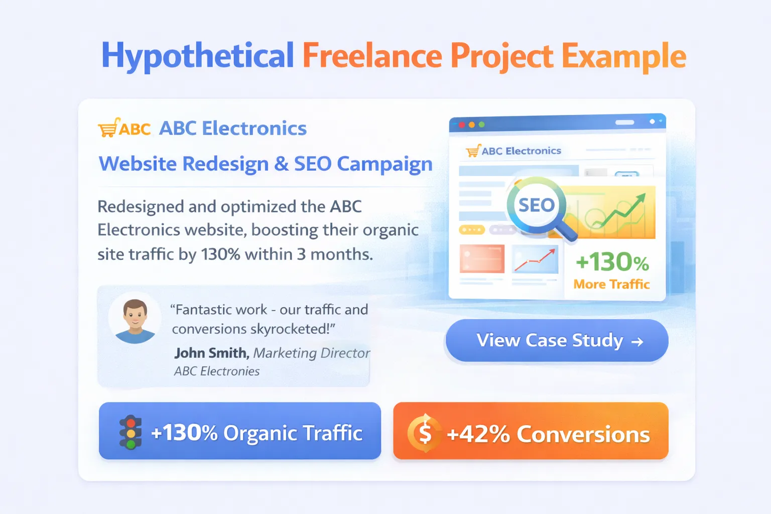 Hypothetical freelance project example