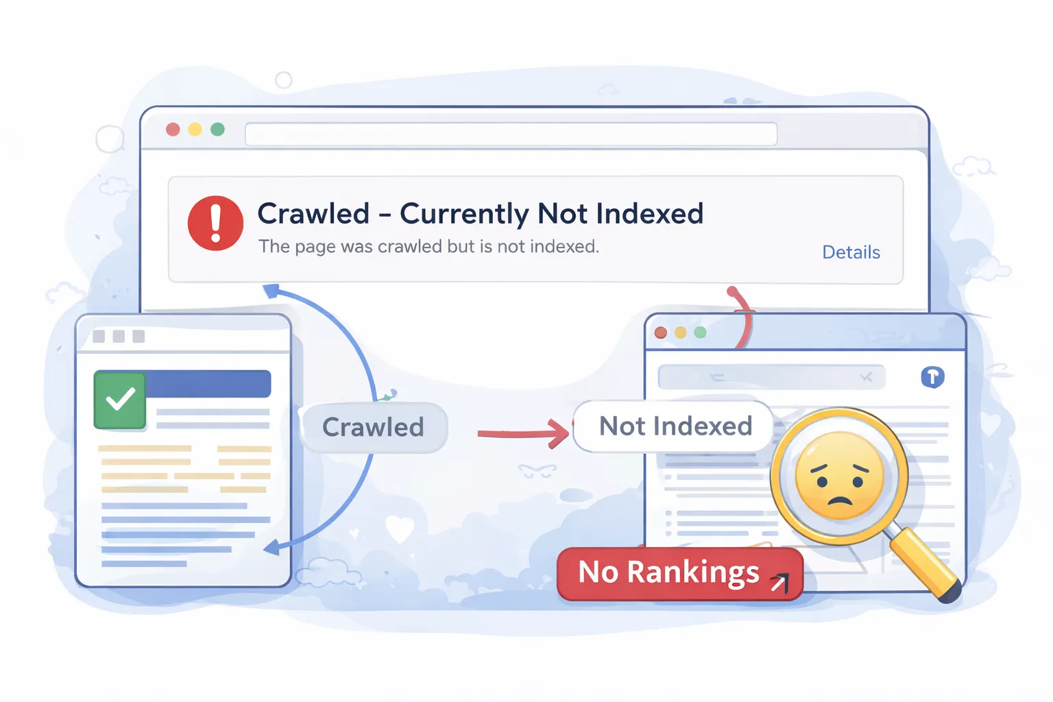 Crawled currently not indexed error in Google Search Console