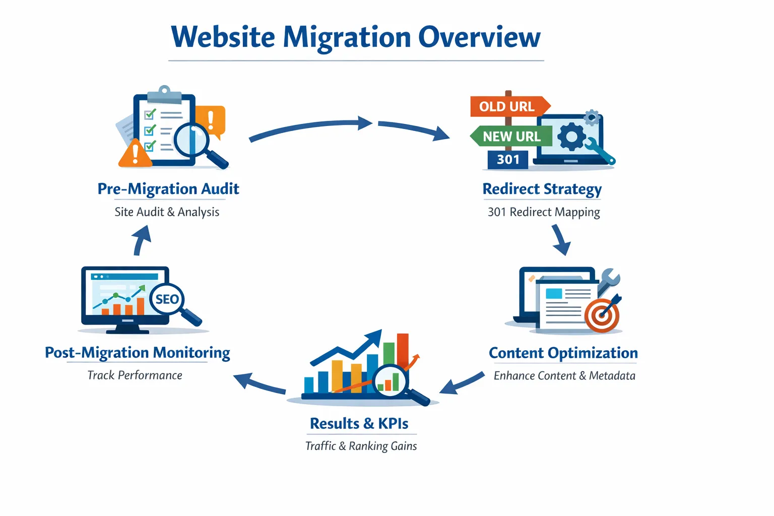 Website Migration Overview Infographic
