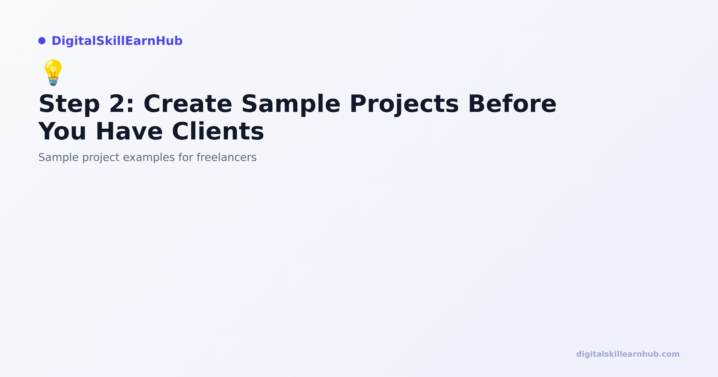 Sample project examples for freelancers