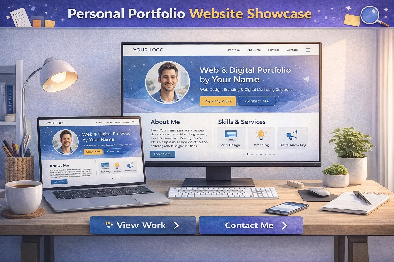 Personal freelance portfolio website example