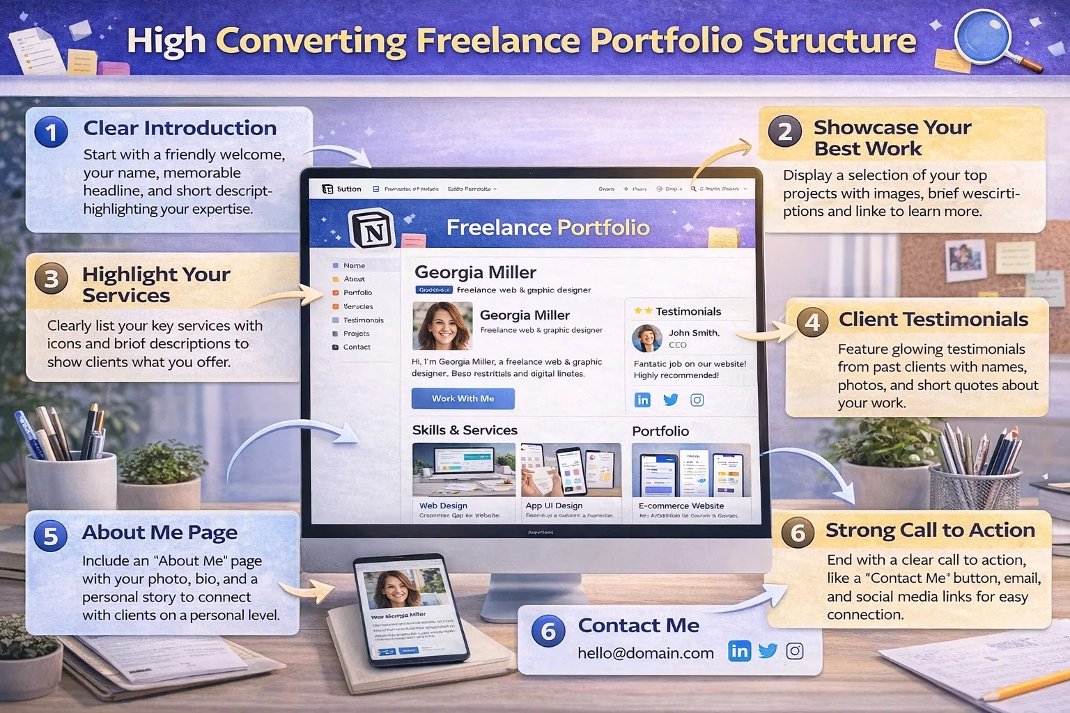 High converting portfolio structure