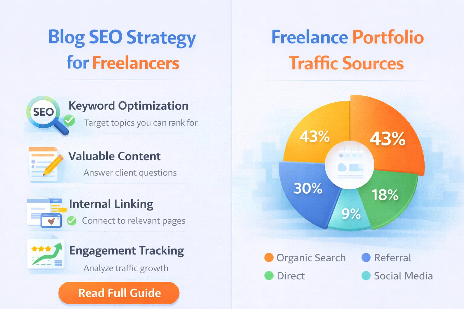 Freelance portfolio traffic sources