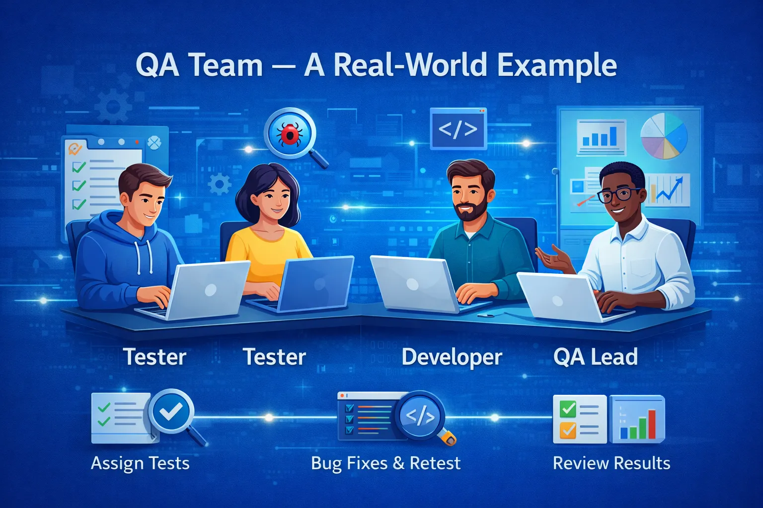 QA team real-world example