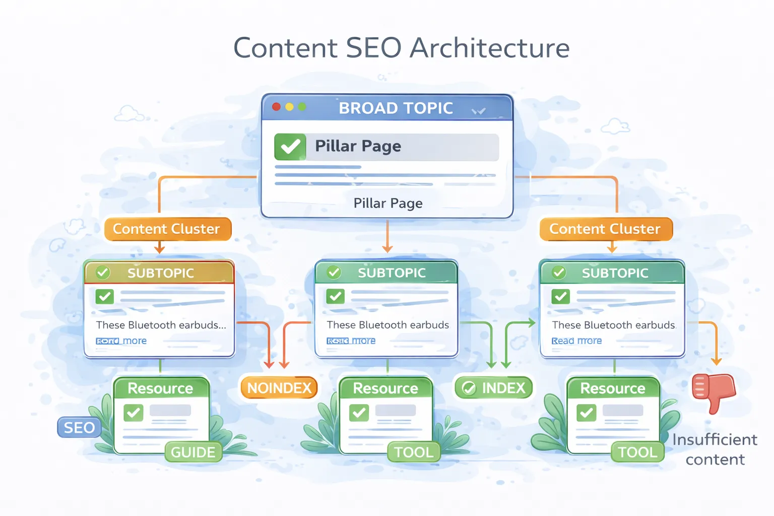 Topical authority SEO model